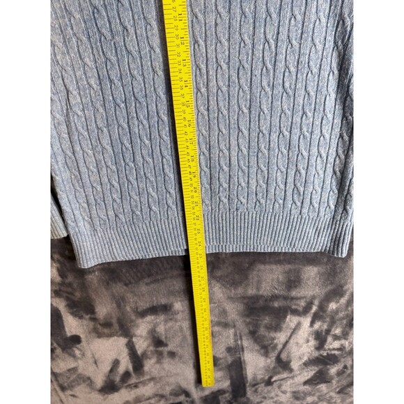 L.L. Bean Women's Cable Knit Long Sleeve Pullover Crewneck Sweater Size Large - Picture 4 of 7